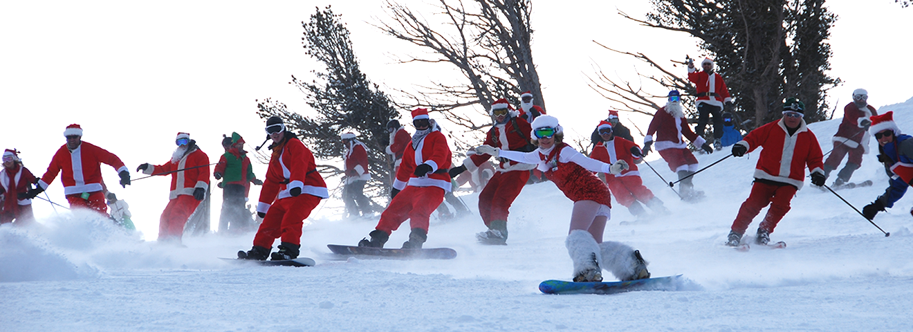 Santa Ski Crawl Mt Rose